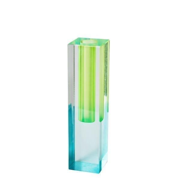 Luxury Clear Glass Prism Vase – Elegant Modern Home Decor