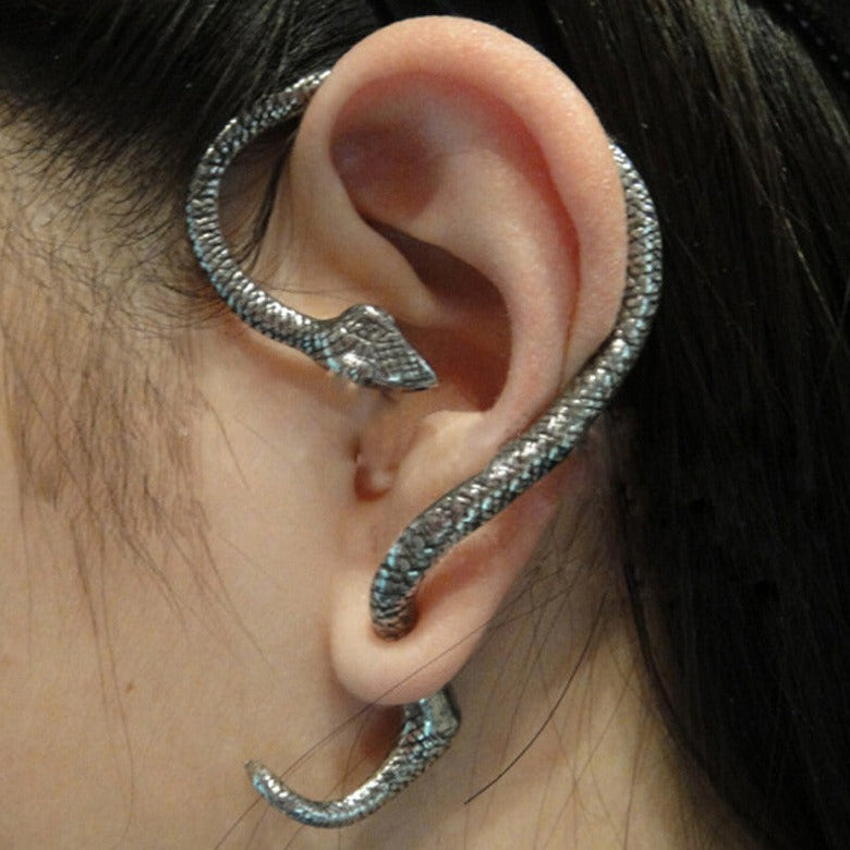 Edgy Snake Chain Drop Earrings - Fesara