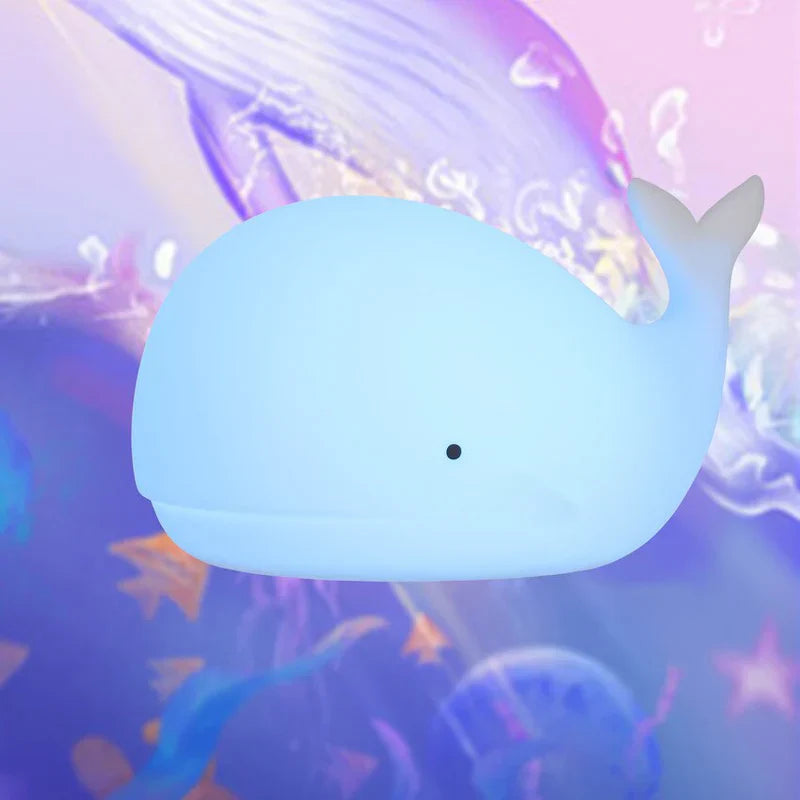 Colorful Whale LED Night Lamp