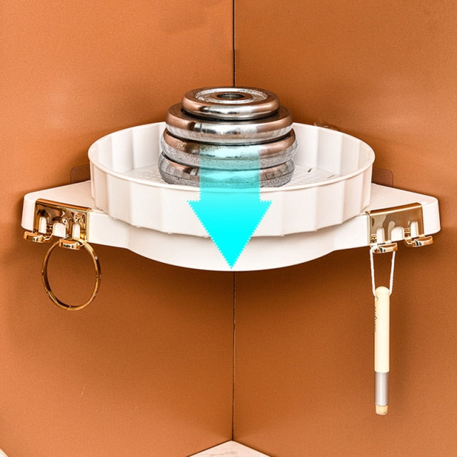 Space-Saving White Bathroom Wall Shelf Storage - Fesara