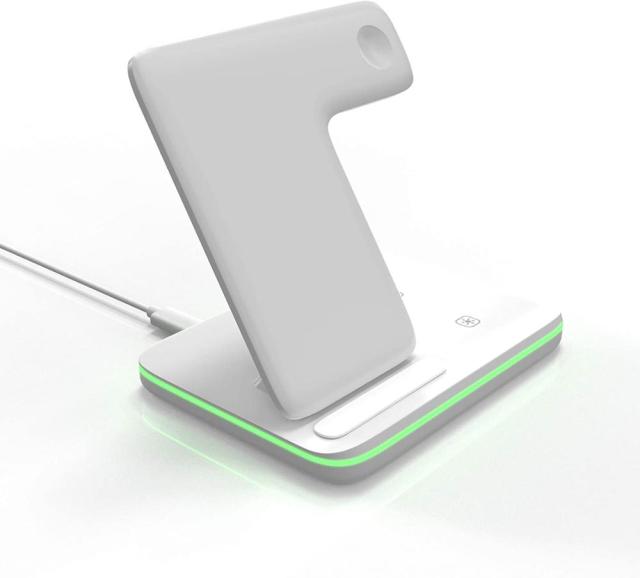 Compact 3 in 1 Wireless Fast Charger Dock - Fesara