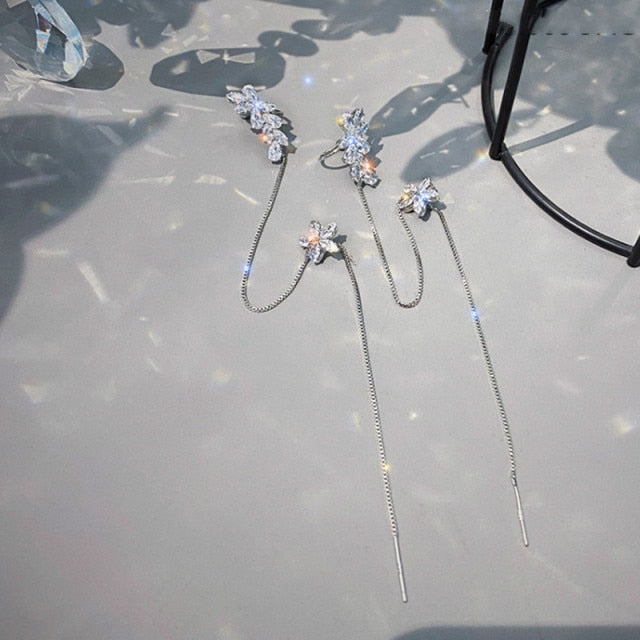 Beautiful Floral Drop Dangle Earrings - Fesara