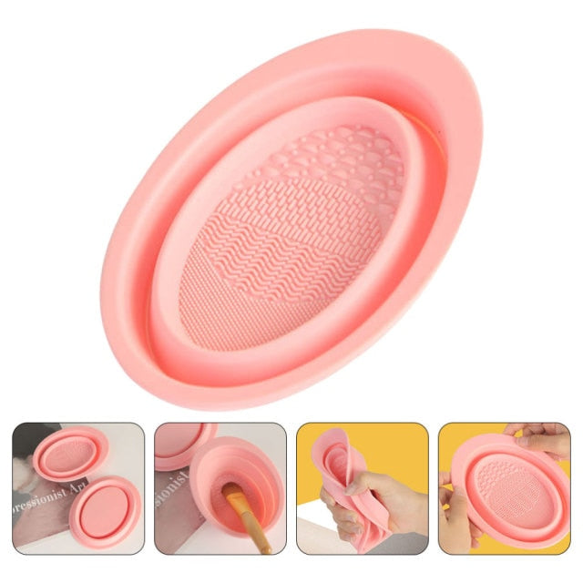 Portable Collapsible Makeup Brush Cleaner Bowl - Fesara