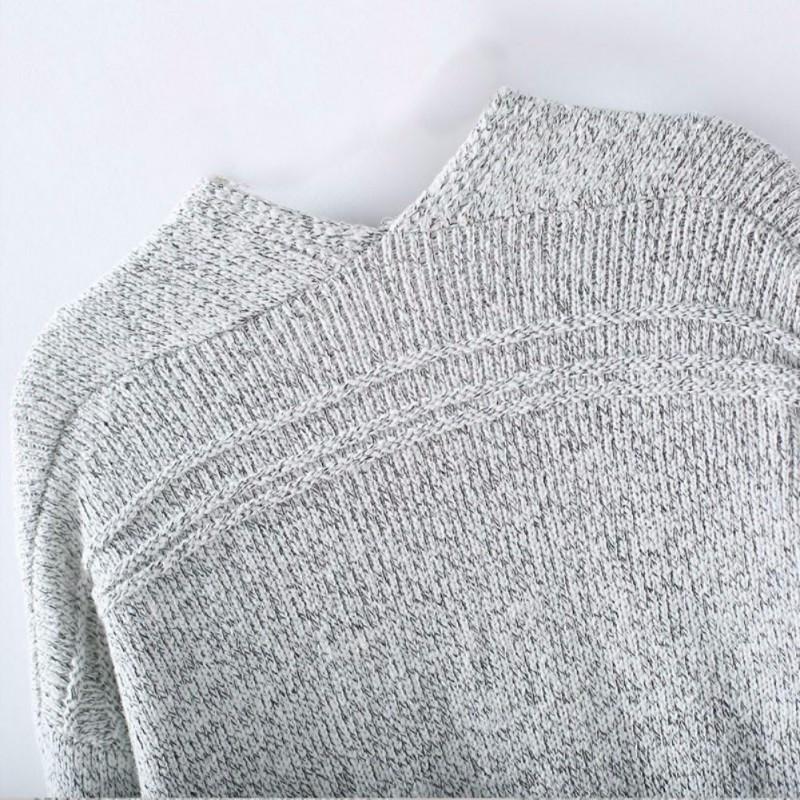 Cozy Grey Oversized Knit Cardigan Sweater