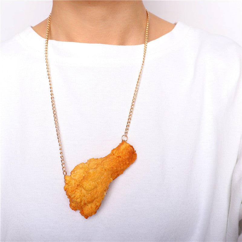 Crispy Chicken Nugget Novelty Resin Pendant - Fesara