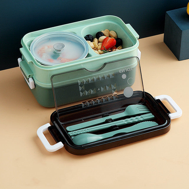 Insulated 2-Layer Spill-Proof Food Container Lunch Bowl - Fesara