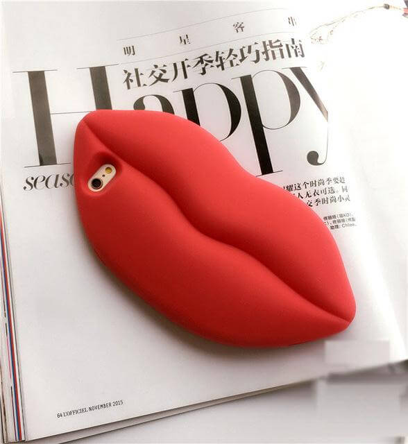Fun Marilyn Monroe Red Lips iPhone Case - Fesara