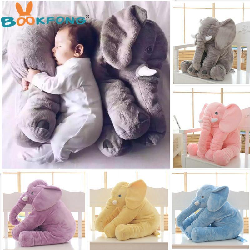 Cuddly Soft Baby Elephant Toy Pillow