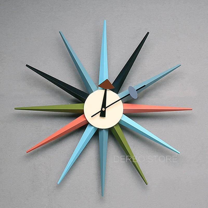 Stylish Starburst Wall Clock Modern Design