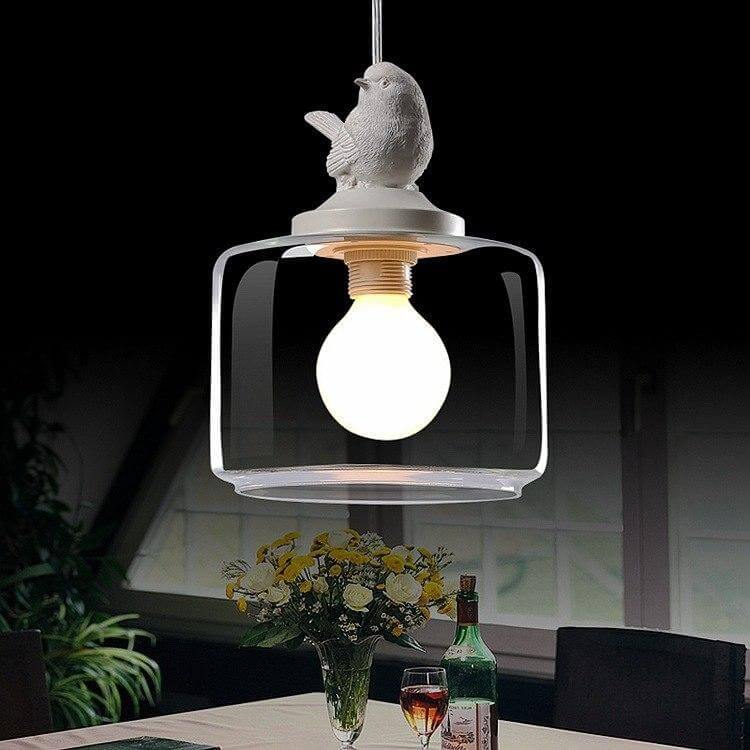 Stunning Glass Bird Pendant Light Fixture
