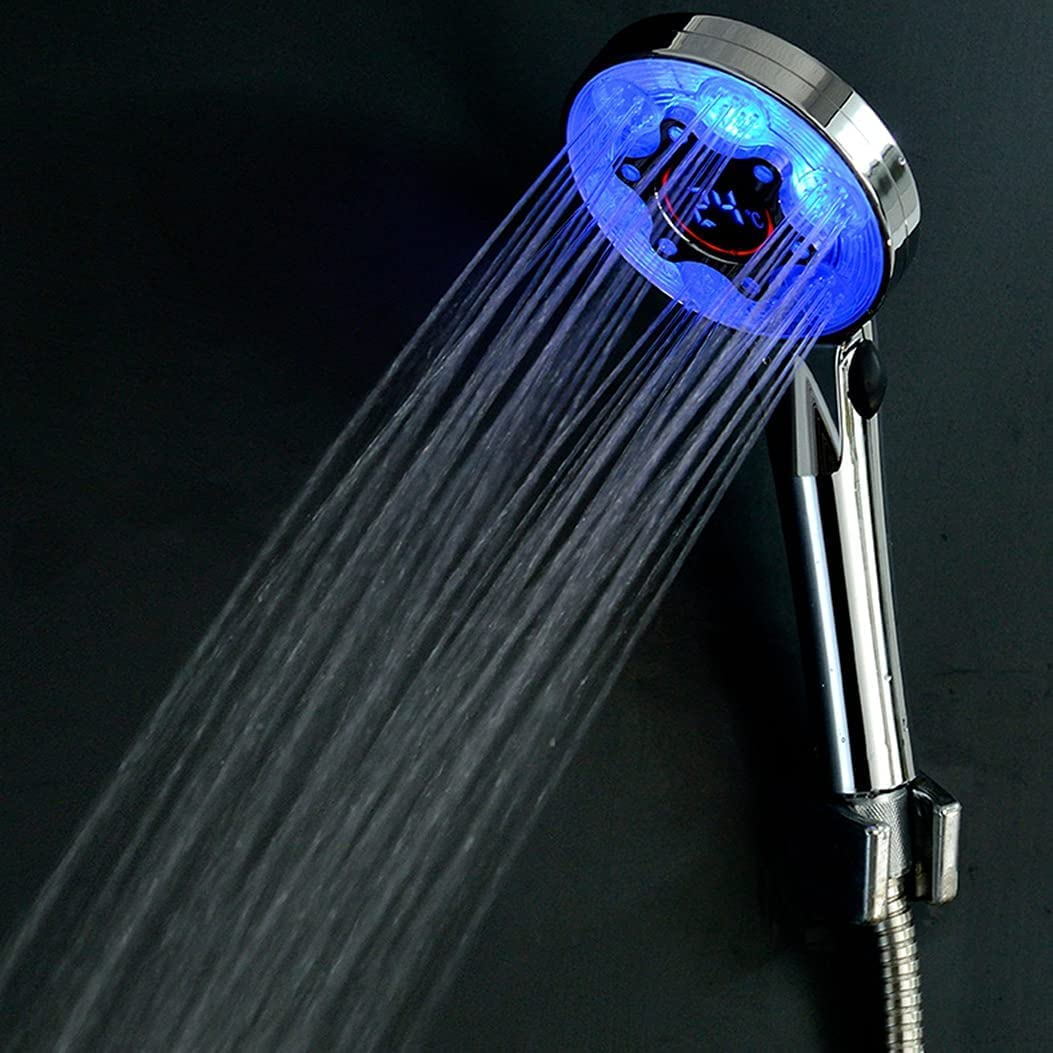 Colorful LED Rain Shower Head with Digital Temp Display - Fesara