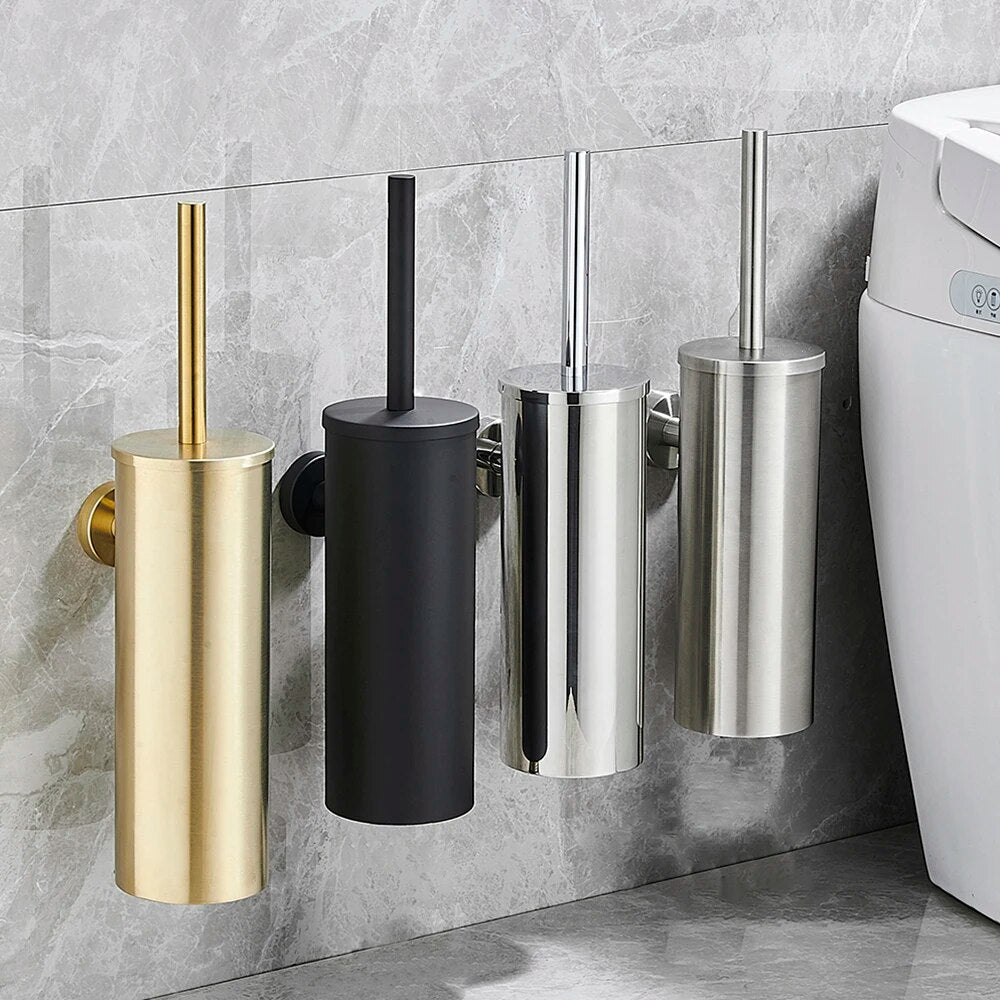 Modern Stainless Steel Wall Mount Toilet Brush Holder