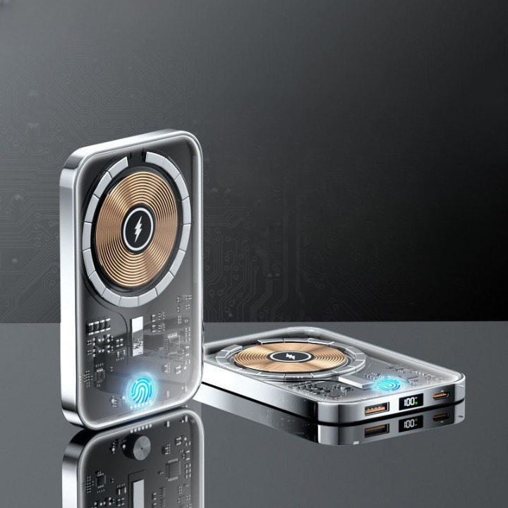 Clear Slim Portable Wireless Power Bank Charger - Fesara