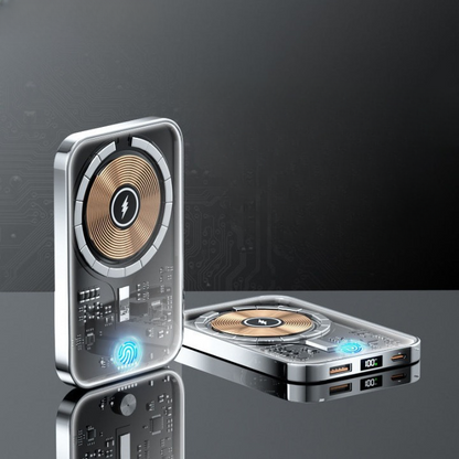 Clear Slim Portable Wireless Power Bank Charger - Fesara