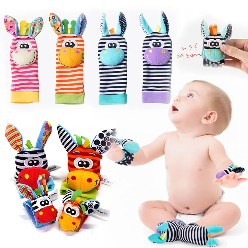Colorful Baby Rattle Toy and Cute Socks Set - Fesara