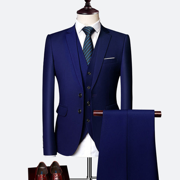 Jonah - 3-Piece Slim Fit Men's Suit Set for Weddings and Formal Events-2