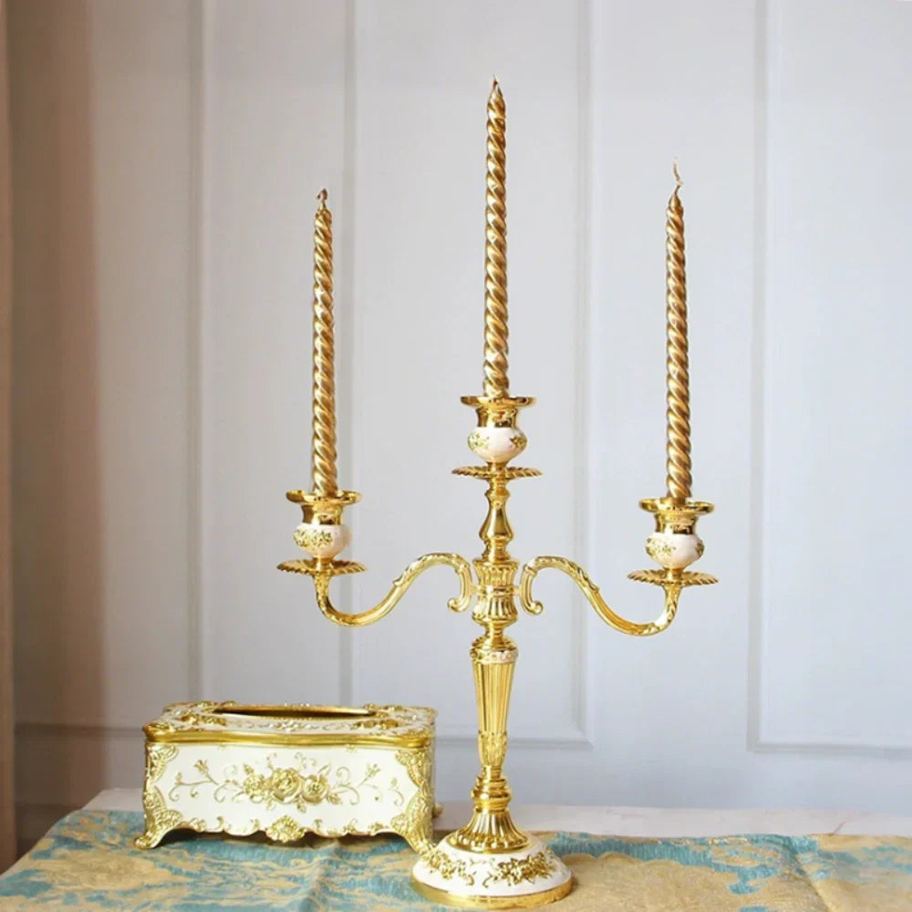 Luxury Gold Candle Holder - Fesara