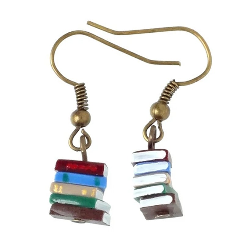 Book Page Drop Earrings - Fesara