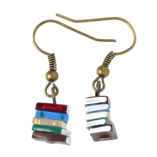 Book Page Drop Earrings - Fesara