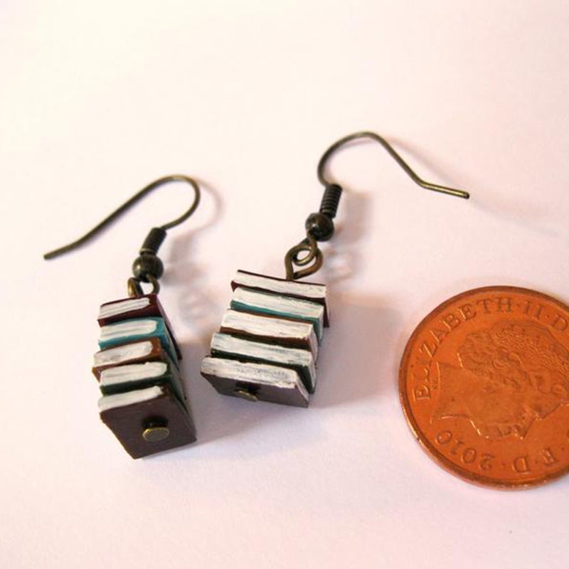 Book Page Drop Earrings