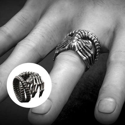 Sci-Fi Alien Face Ring