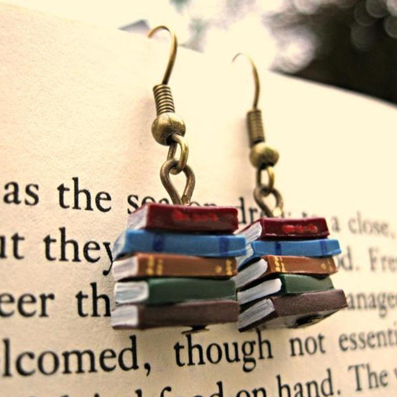 Book Page Drop Earrings