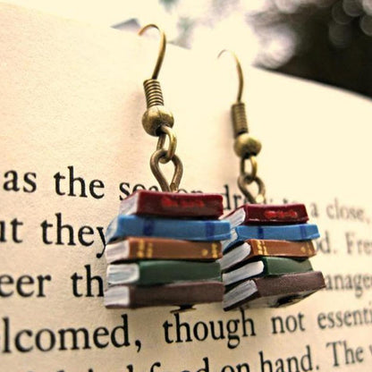 Book Page Drop Earrings