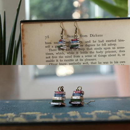 Book Page Drop Earrings