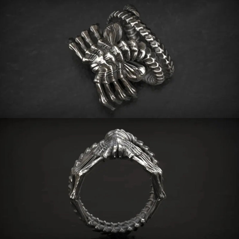 Sci-Fi Alien Face Ring