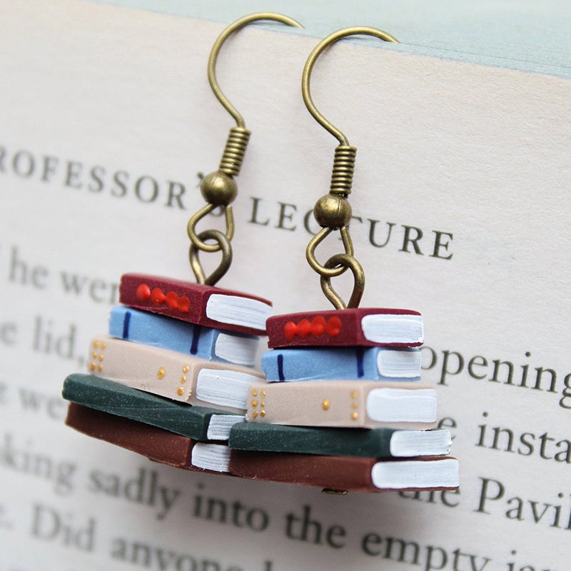 Book Page Drop Earrings
