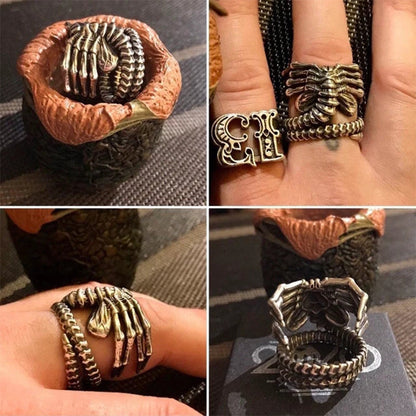 Sci-Fi Alien Face Ring