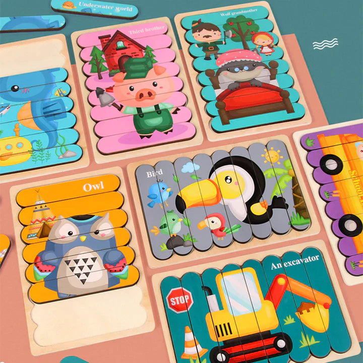Fun Wood Learning Puzzle Toys for Creative Children - Fesara