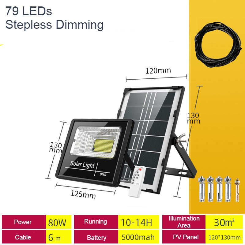 Wireless Solar Garden Lamp with Remote and 7 Modes - Fesara