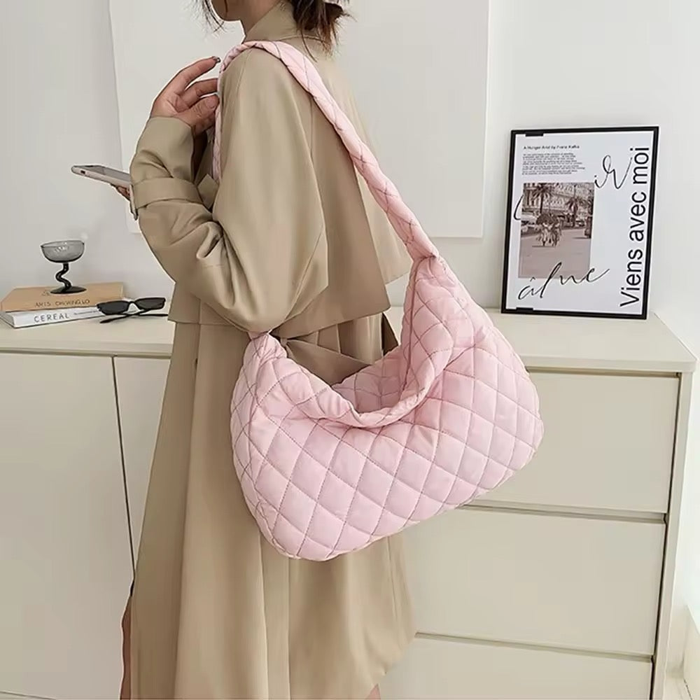 Soft Padded Large Crossbody Tote Shoulder Bag