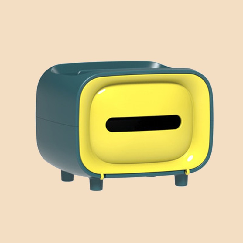 Vintage Style TV Tissue Box with Phone Stand - Fesara