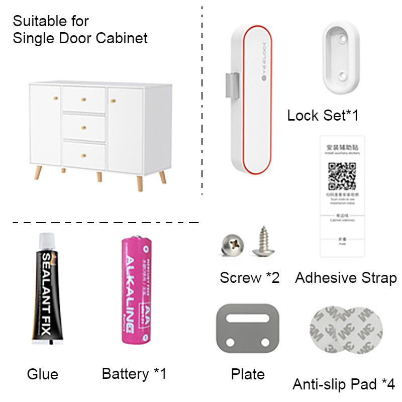 Wireless Smart Cabinet Lock with Easy Bluetooth Control