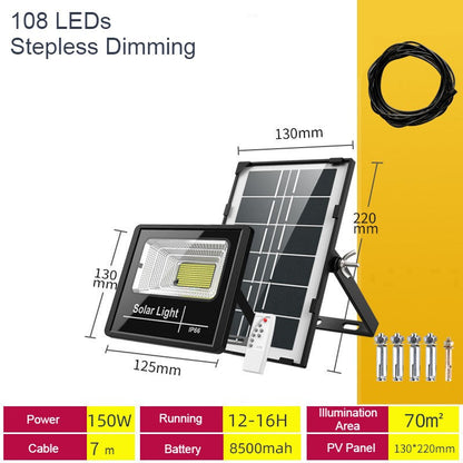 Wireless Solar Garden Lamp with Remote and 7 Modes
