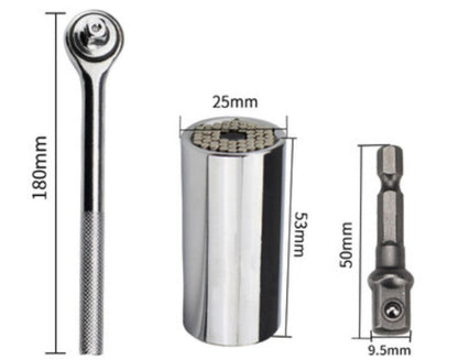Multi-Purpose Socket Wrench Set, 7-19mm Adjustable Tool