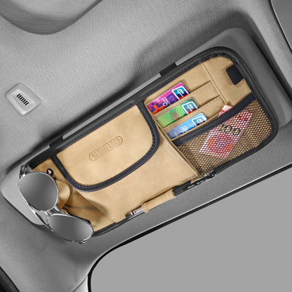 Premium Car Visor Storage Organizer with Multiple Pockets