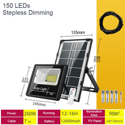 Wireless Solar Garden Lamp with Remote and 7 Modes