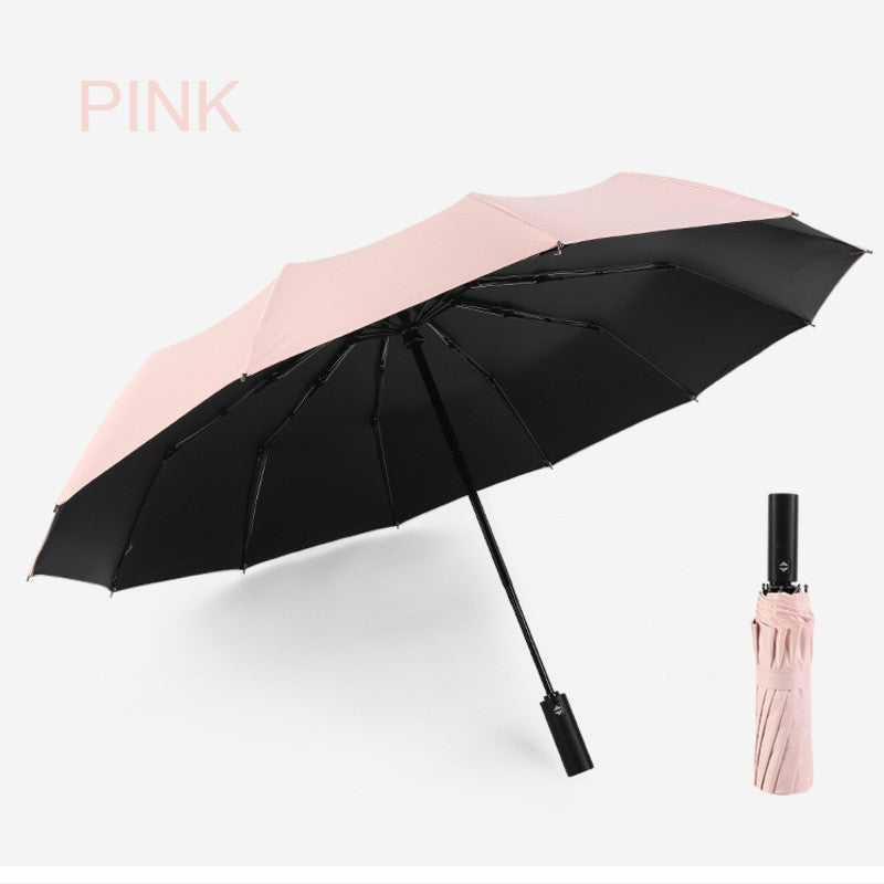 Compact Waterproof Folding Umbrella with Auto Open