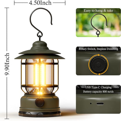 Portable Vintage LED Outdoor Lantern