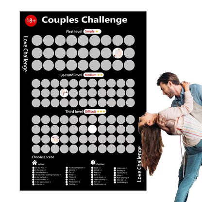 Romantic Travel Scratch Off Map Poster