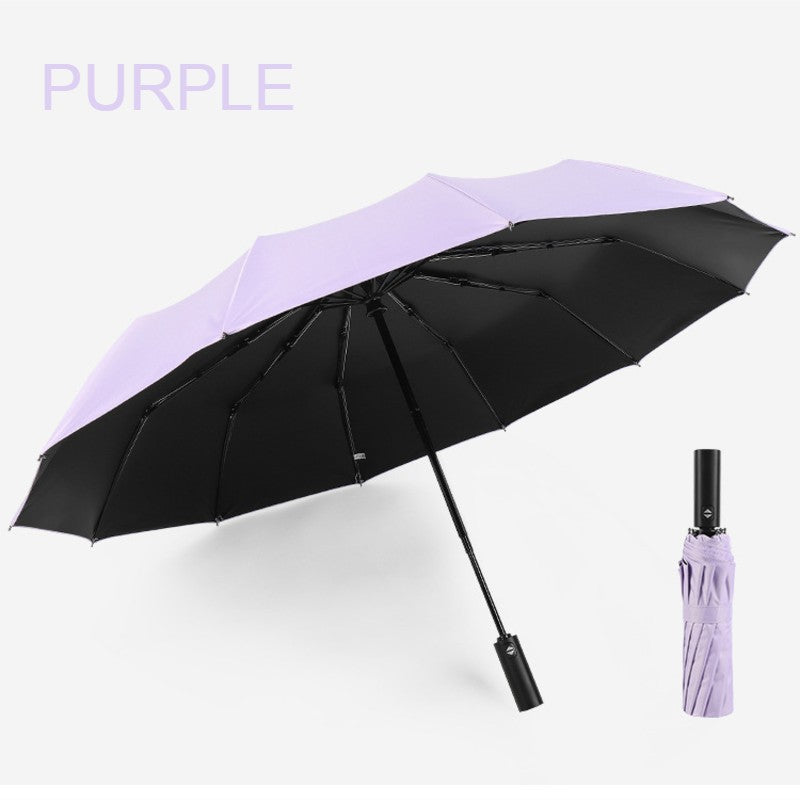 Compact Waterproof Folding Umbrella with Auto Open