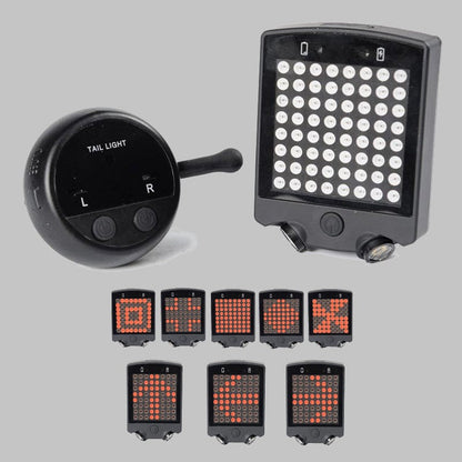 Wireless LED Bike Turn Signal Light with Remote Control - Fesara