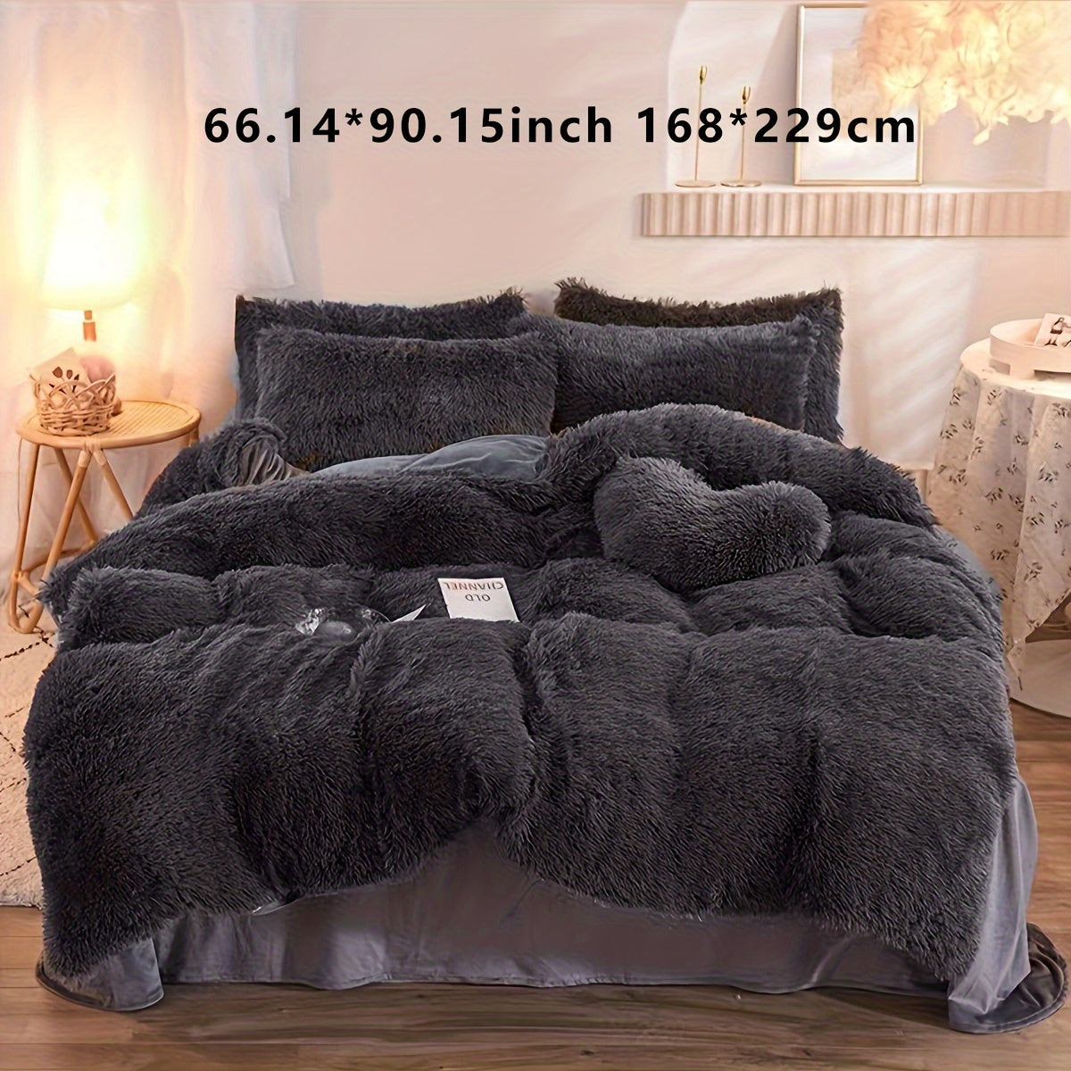 Soft Plush Velvet Duvet Cover Set for Cozy Bedding