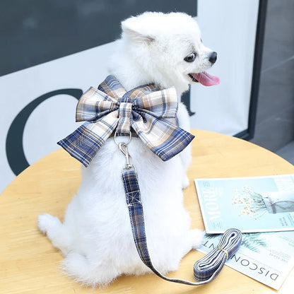 Cute Dog Harness with Adjustable Bow Tie - Fesara