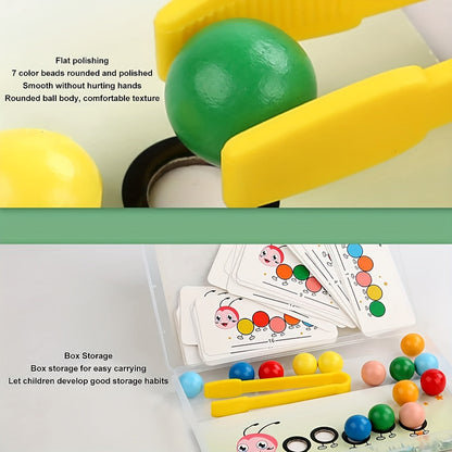 Colorful Wooden Stacking Worm Toy