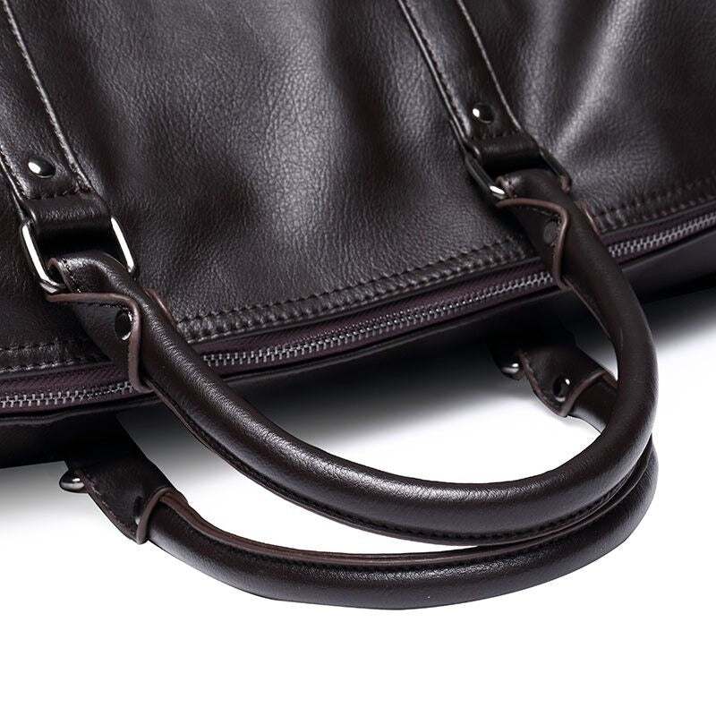 Classic Leather Duffel Bag for Men