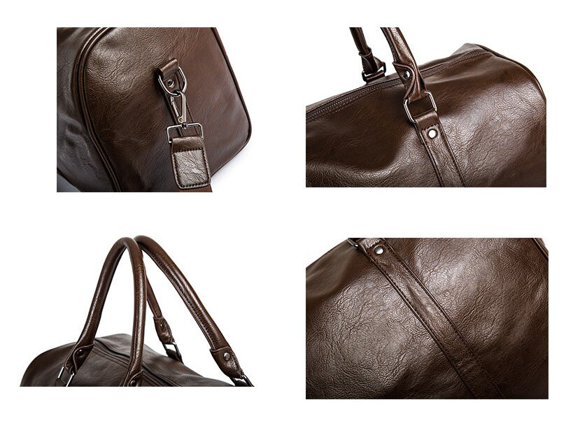 Classic Leather Duffel Bag for Men